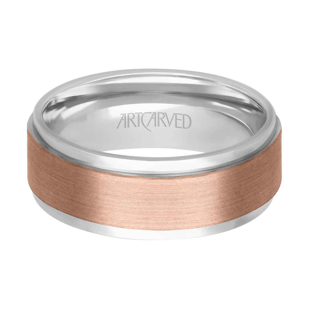 Flat Satin finished flat edges Comfort Fit wedding band