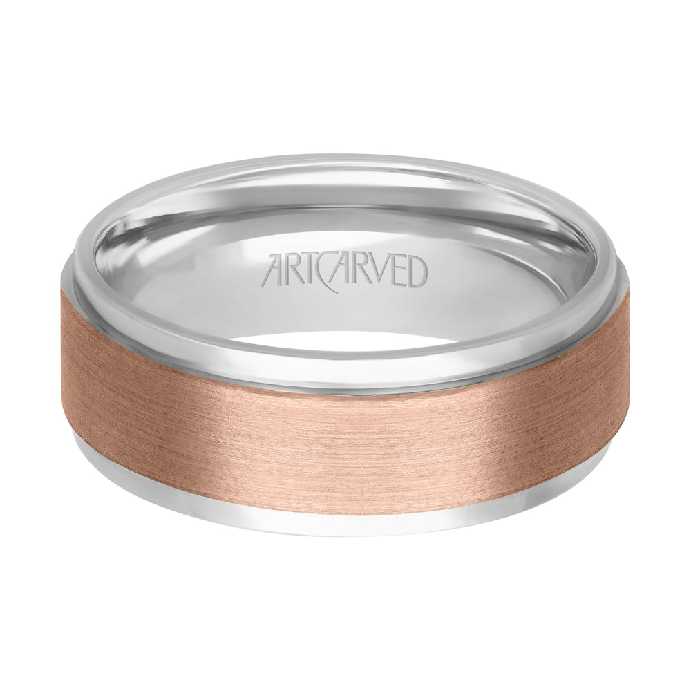 Flat Satin finished flat edges Comfort Fit wedding band