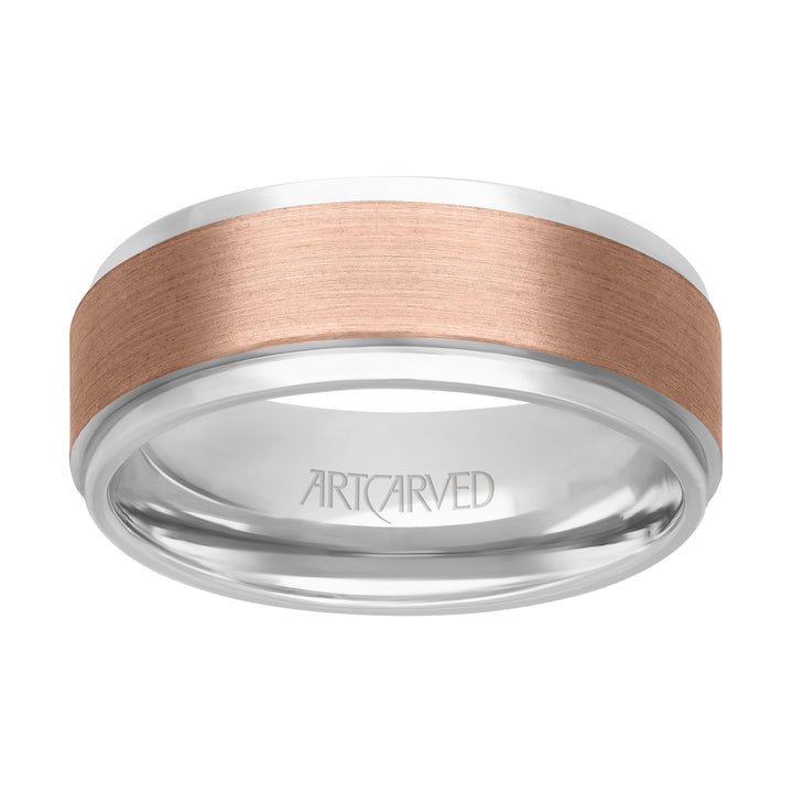 Flat Satin finished flat edges Comfort Fit wedding band