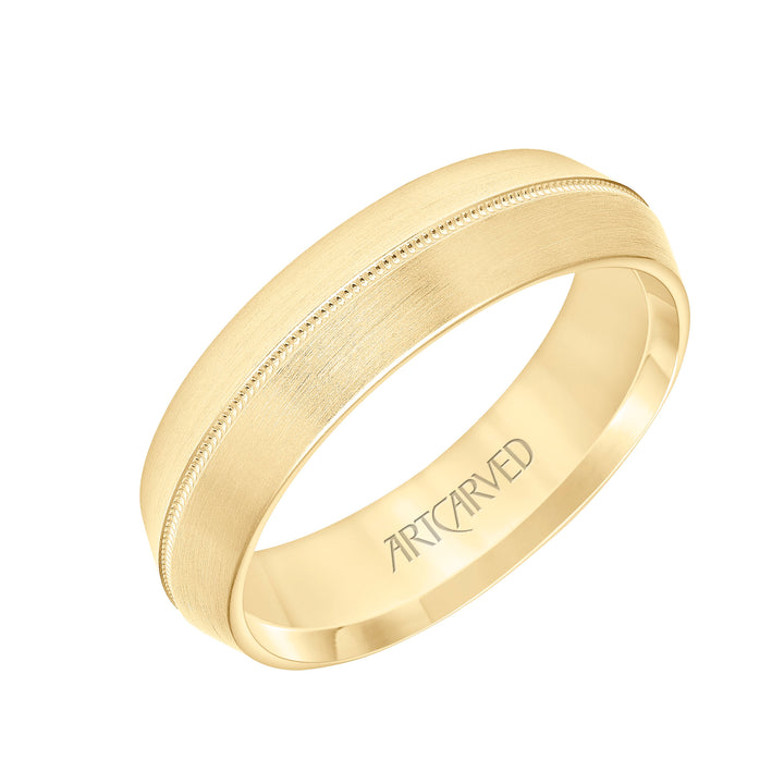 6MM Domed Knife Edge Band with Center Milgrain