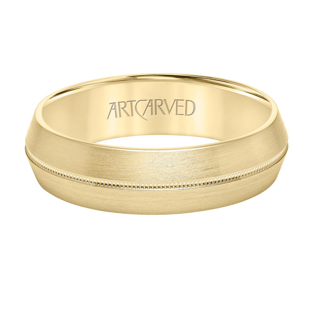 6MM Domed Knife Edge Band with Center Milgrain