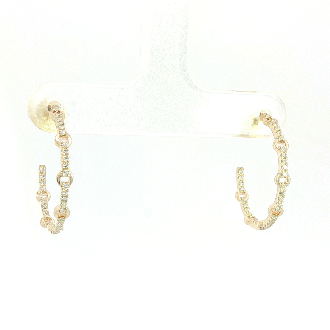 DIAMOND HOOP EARRING