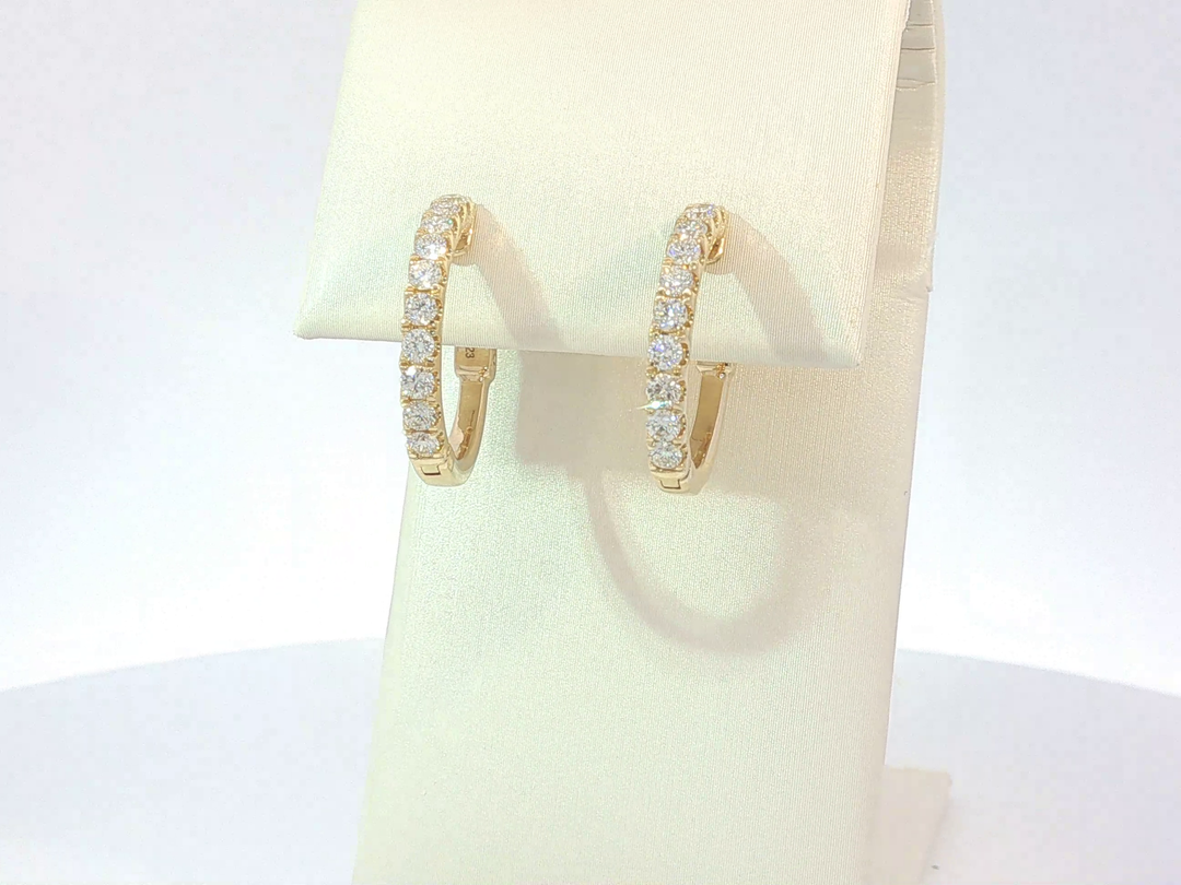 DIAMOND HOOP EARRING