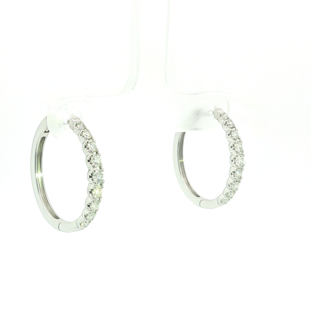 DIAMOND HOOP EARRING
