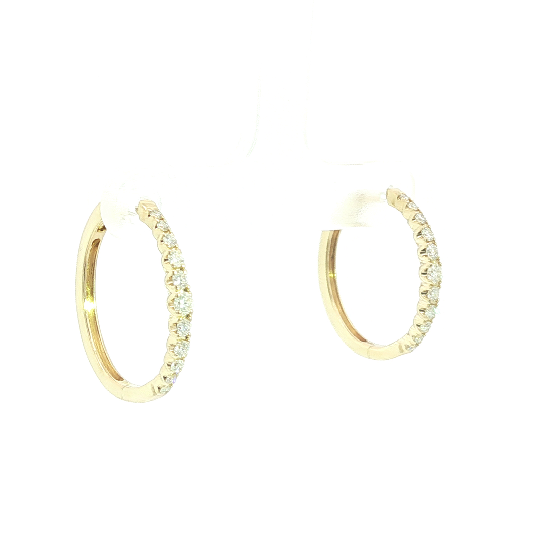 DIAMOND HOOP EARRING