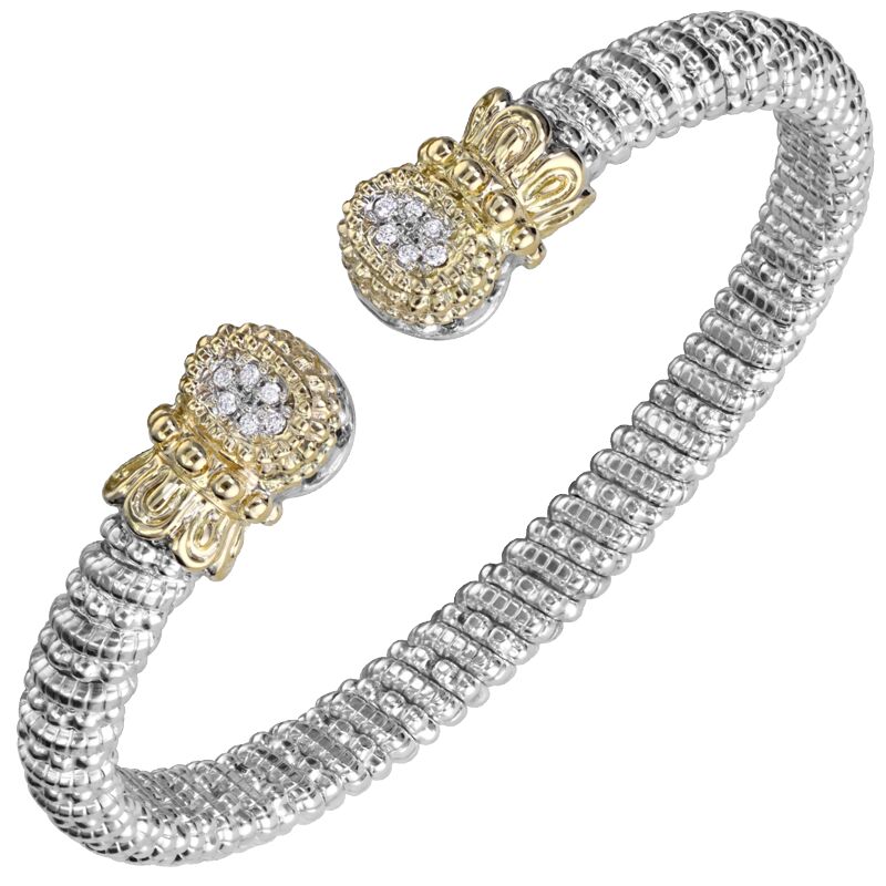 VAHAN - 14K Gold and Sterling Silver Diamond Bracelet