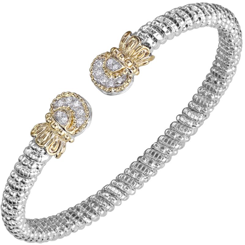 VAHAN - 14K Gold and Sterling Silver Diamond Bracelet