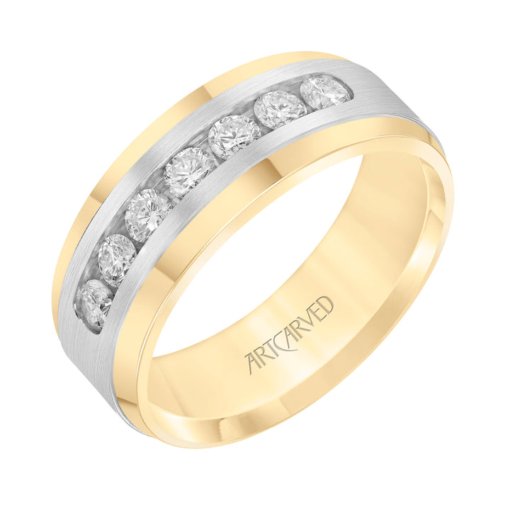 22-V8963-G - ARTCARVED - 3/4ct tw channel set diamond ring