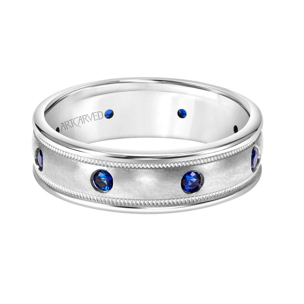 22-V5010S-G - ARTCARVED - Low Dome Milgrain Edge Wedding Band