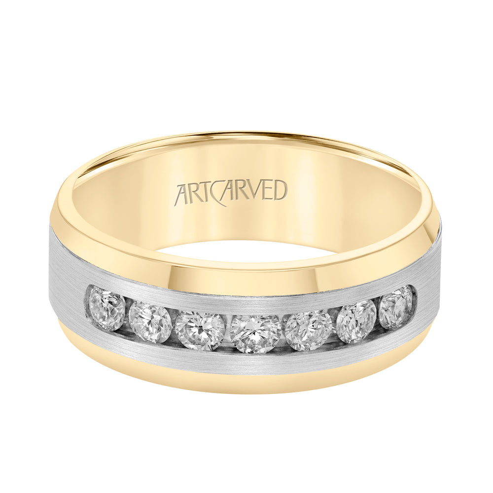 22-V8963-G - ARTCARVED - 3/4ct tw channel set diamond ring