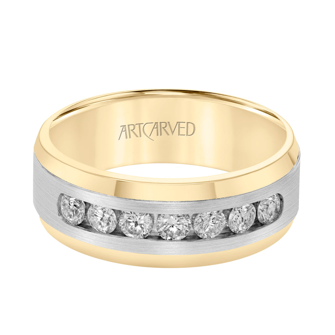 22-V8963-G - ARTCARVED - 3/4ct tw channel set diamond ring