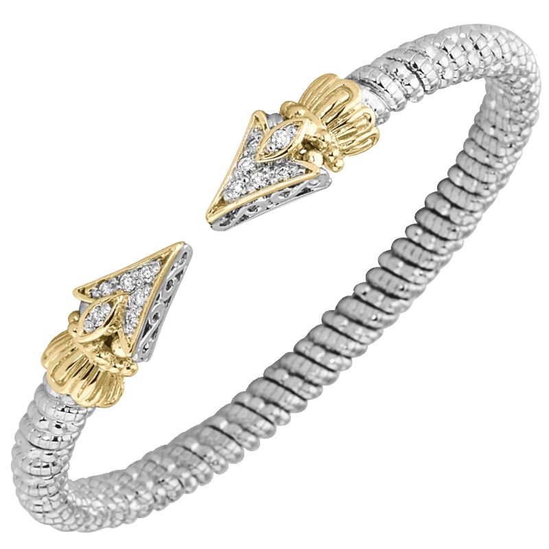 VAHAN - 14K Gold and Sterling Silver Diamond Bracelet