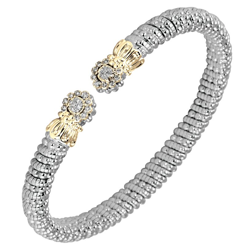 VAHAN - 14K Gold and Sterling Silver Diamond Bracelet