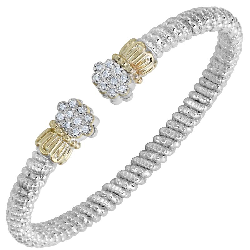 VAHAN - 14K Gold and Sterling Silver Diamond Bracelet