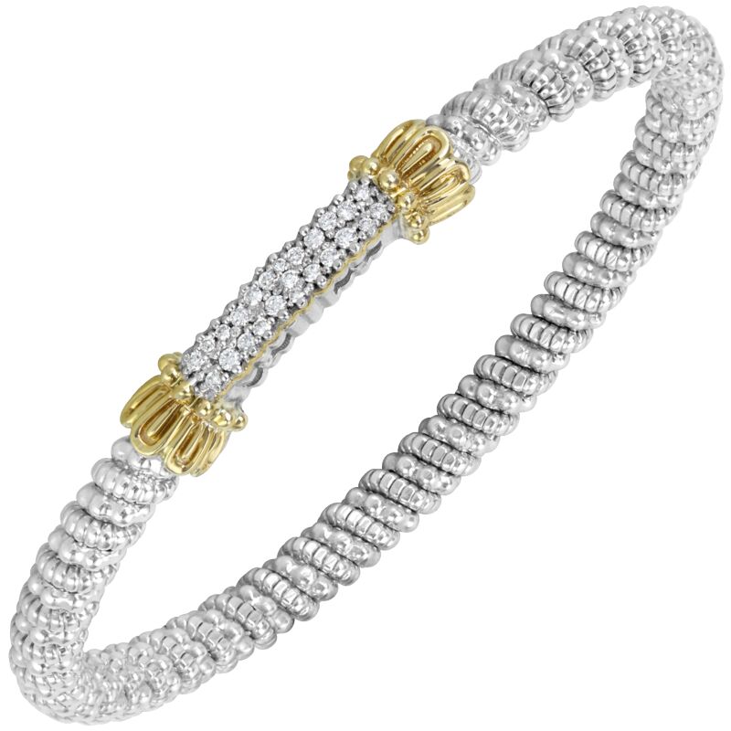 VAHAN - 14K Gold and Sterling Silver Diamond Bracelet