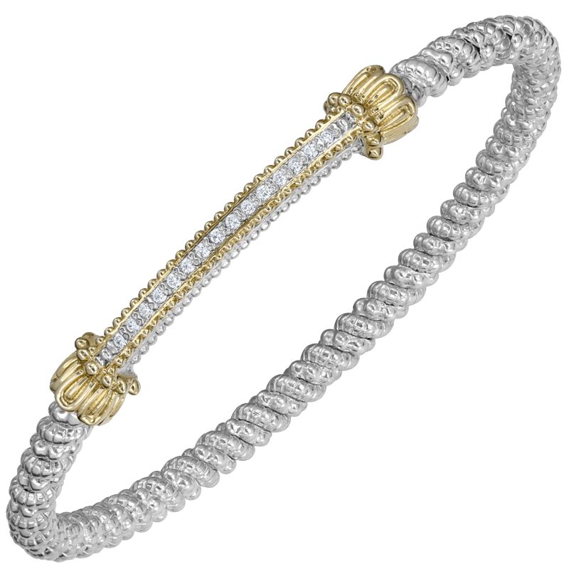 VAHAN - 14K Gold and Sterling Silver Diamond Bracelet