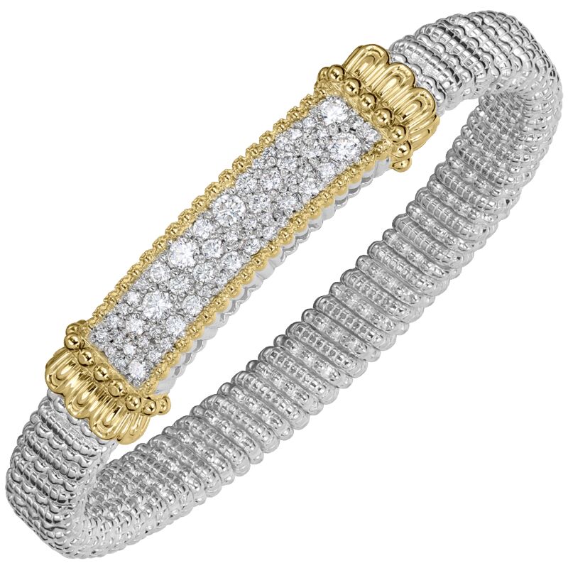 VAHAN - 14K Gold and Sterling Silver Diamond Bracelet