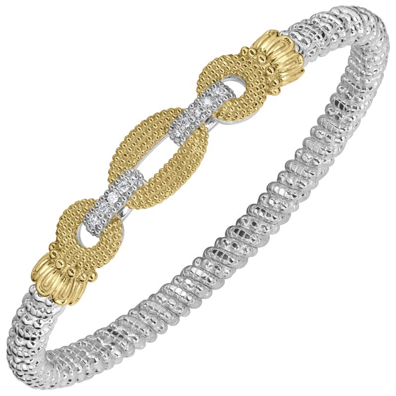 VAHAN - 14K Gold and Sterling Silver Diamond Bracelet