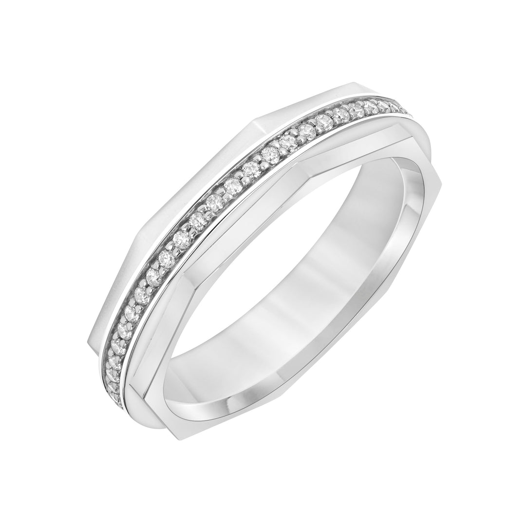 24-9423W100-G.00 - Goldman - 4.5mm Faceted Diamond Eternity Band