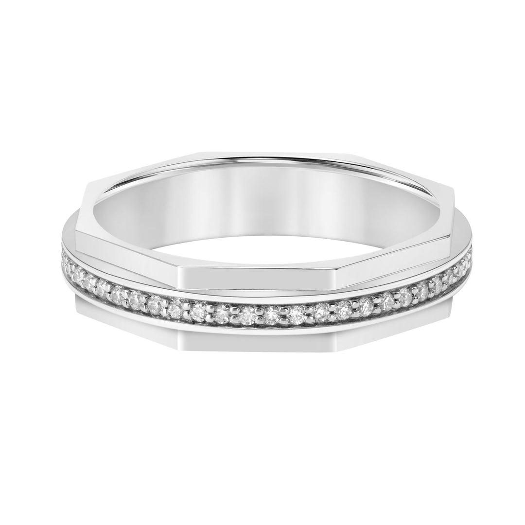 4.5mm Faceted Diamond Eternity Band
