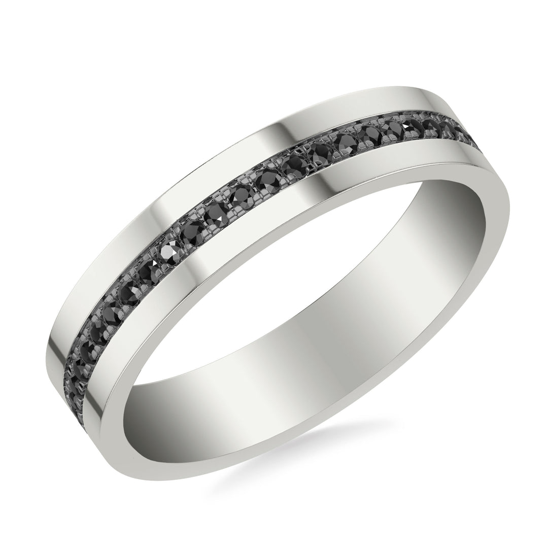 5mm Band with Center Row of  Black Diamonds