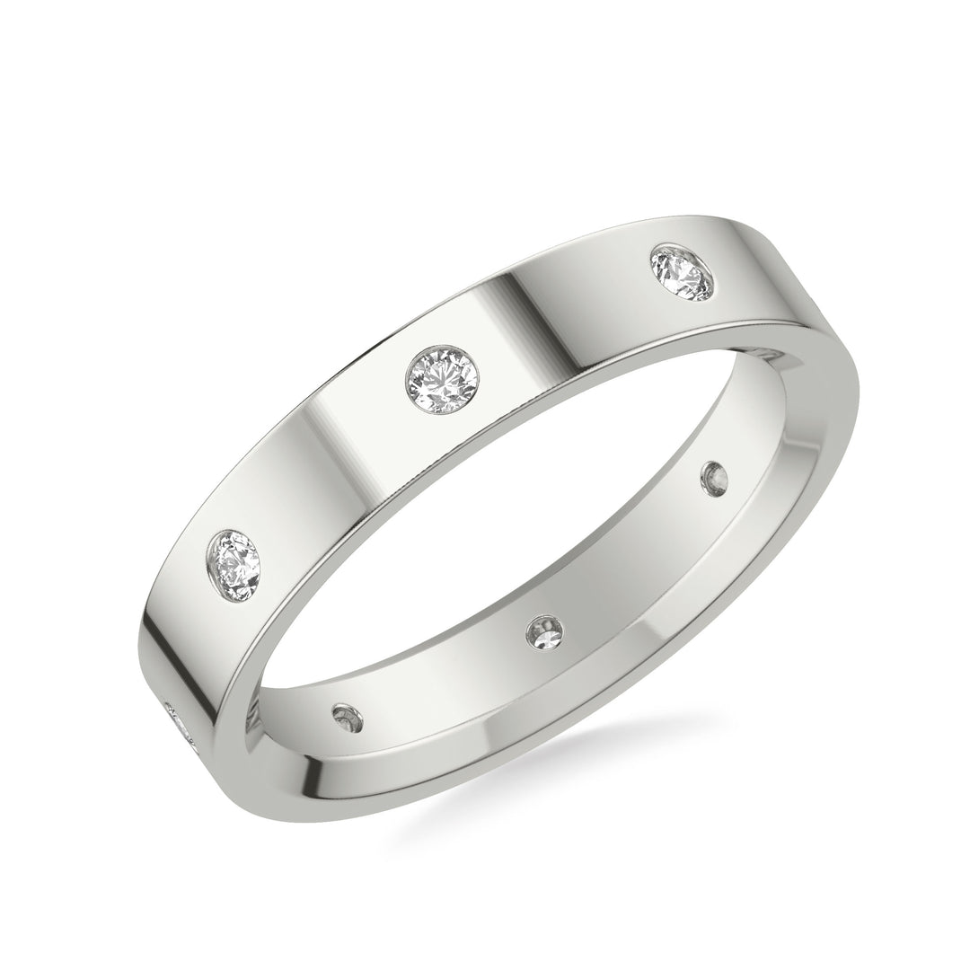 24-9469W4-G.00 - Goldman - Flat Steel Edge Diamond Wedding Band