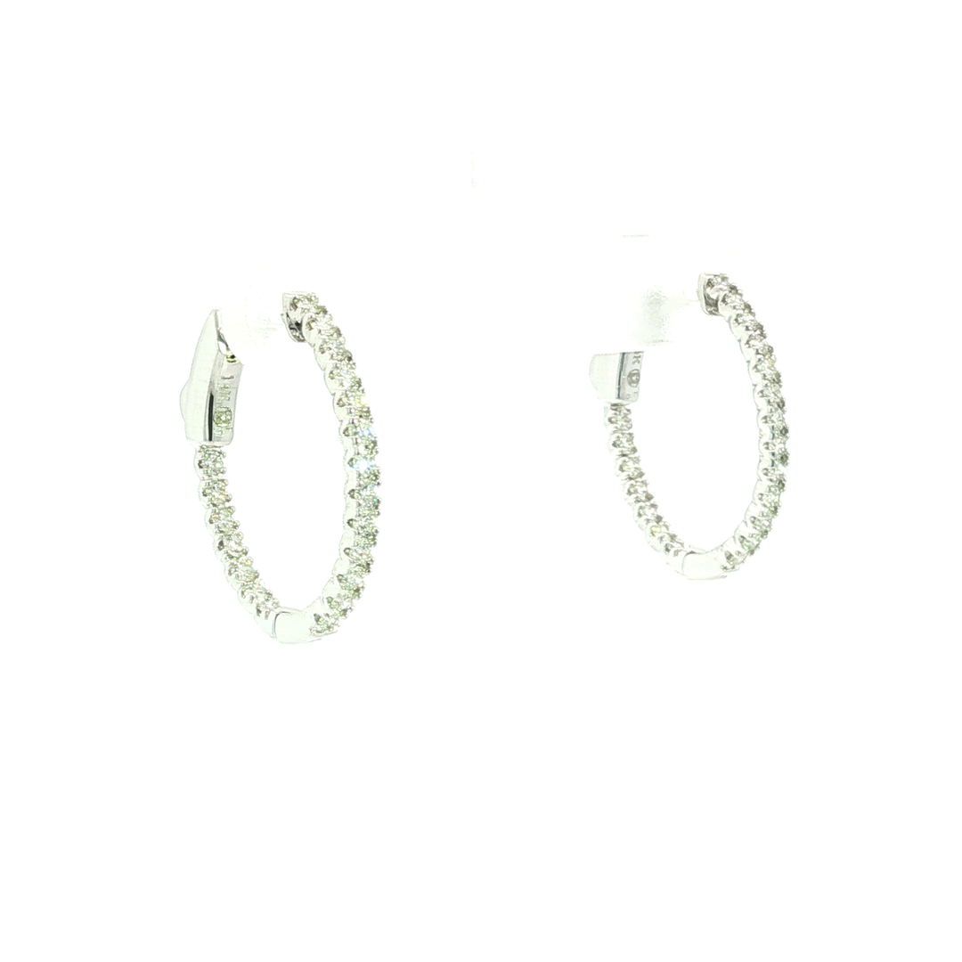 DIAMOND HOOP EARRING