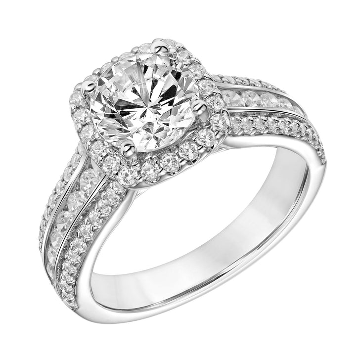 Diamond Engagement Ring.  Center Stone is not included.