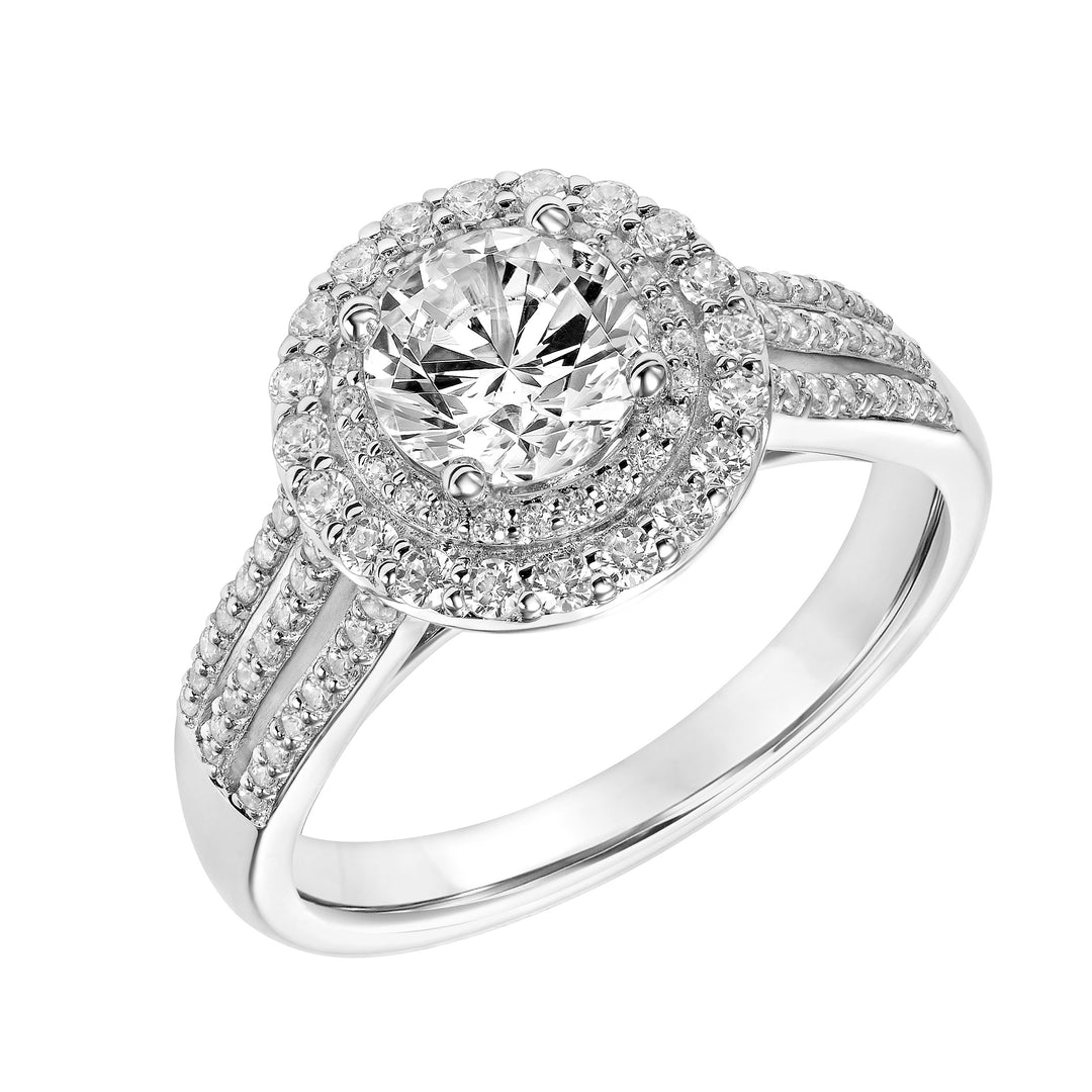 Classic Complete Love Halo Engagement Ring