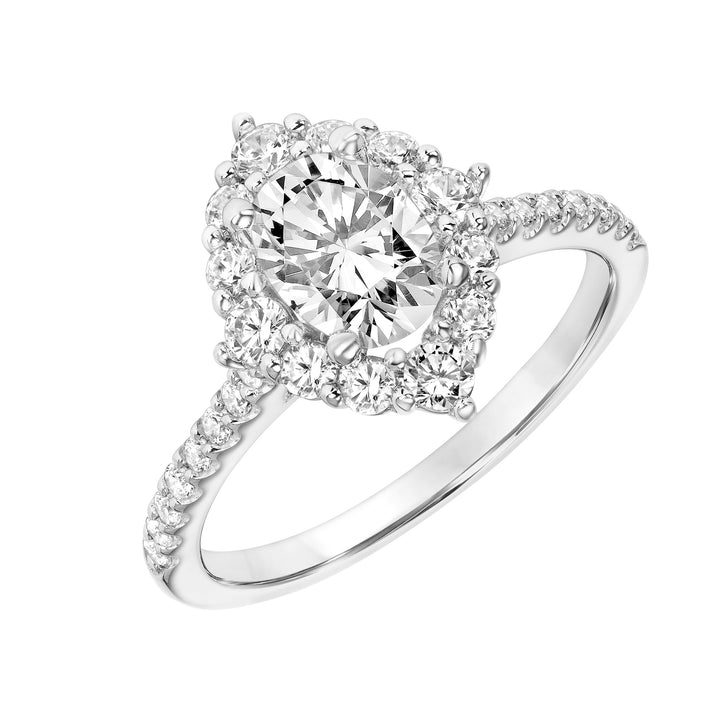 Halo Engagement Ring.  Center Stone is not included.
