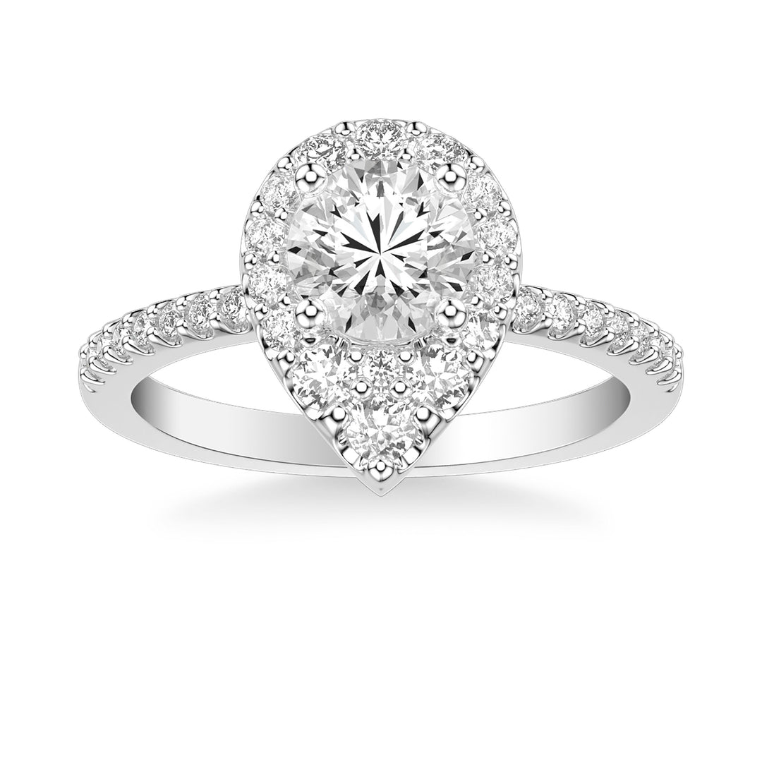 Contemporary Halo Engagement Ring