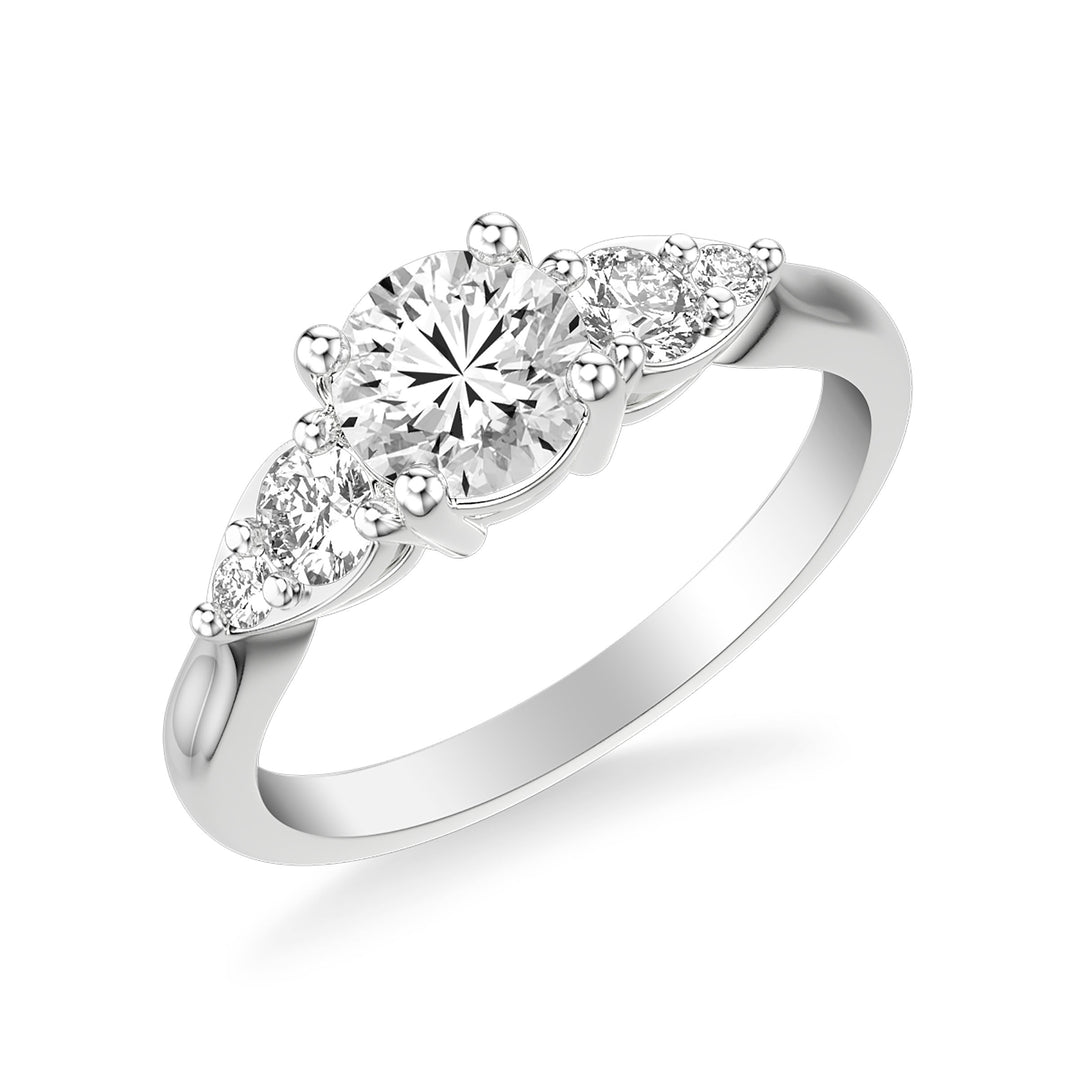 Contemporary 3-Stone Engagement Ring