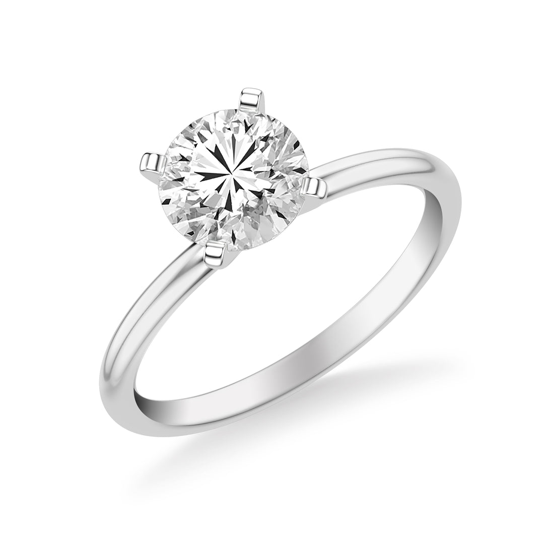 31-12075ERW-E.00 - Goldman - Classic Solitaire Engagement Ring with Polished Shank