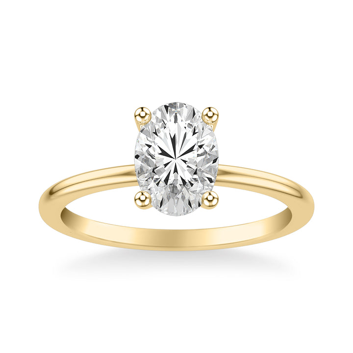 Classic Solitaire Engagement Ring with Polished Shank