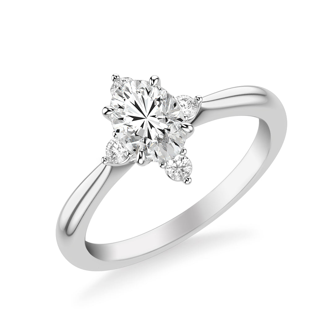 Contemporary Halo Engagement Ring