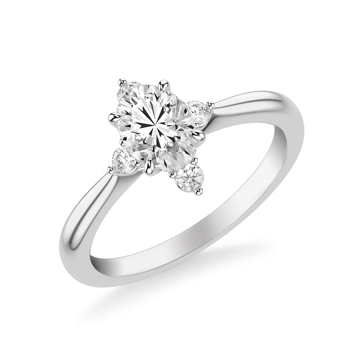 Contemporary Halo Engagement Ring
