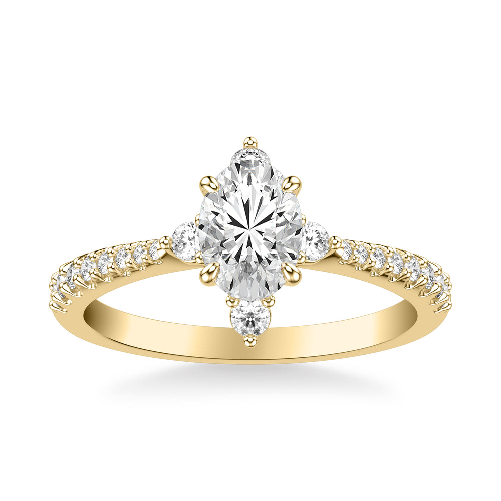 Contemporary Halo Engagement Ring