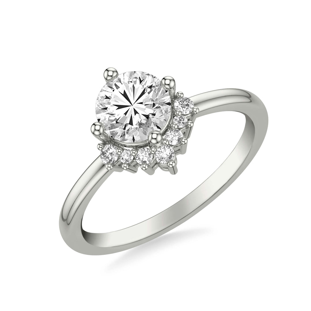 Contemporary Halo Diamond Engagement Ring