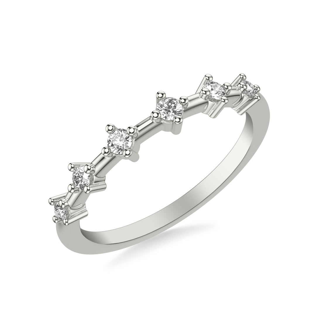 31-12148W-L.00 - Goldman - Contemporary Wedding Band with Single Diamond Station Accents