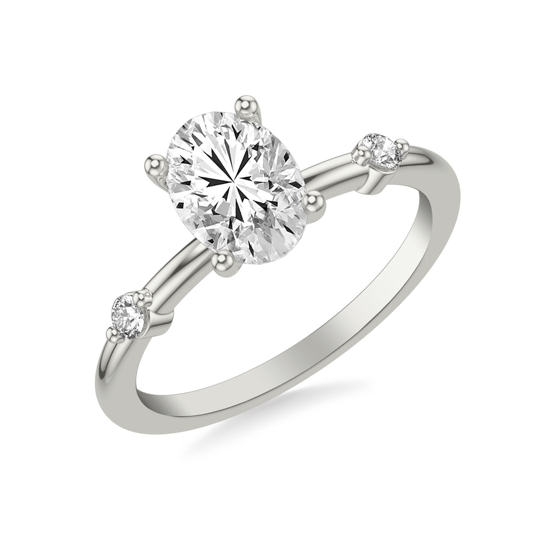 31-12150GVW-E.00 - Goldman - Contemporary Engagement Ring with Single Diamond Station Accented Band