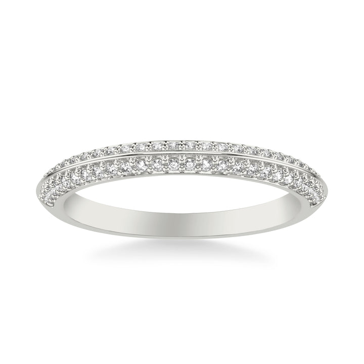 Contemporary Two-Row Diamond Band