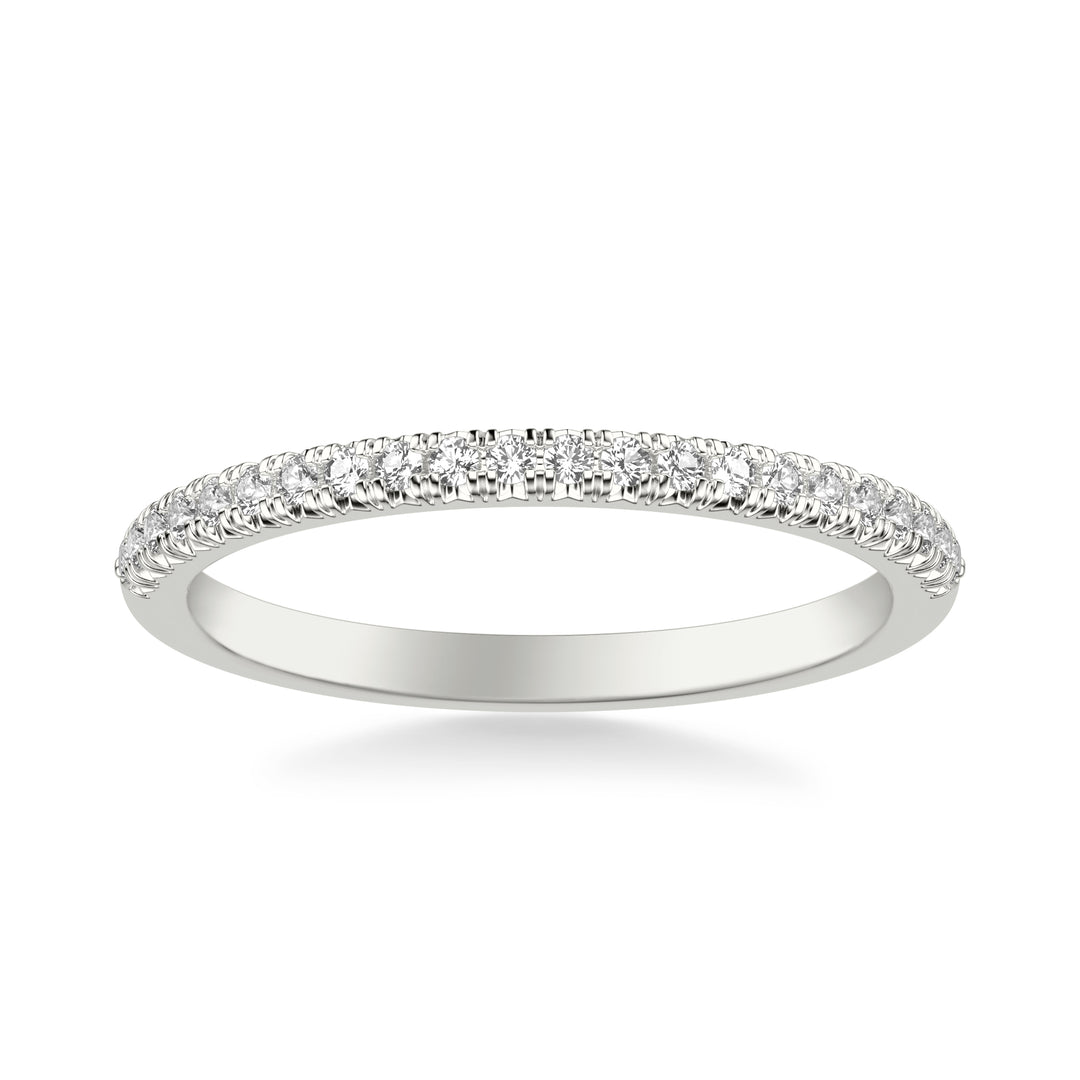 Classic Wedding Band with Round Diamonds