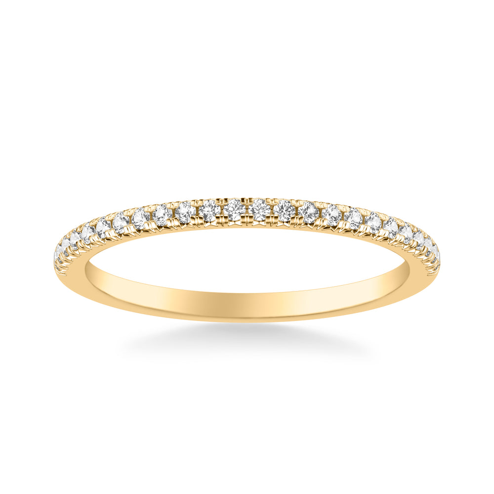 Classic Wedding Band with Round Diamonds