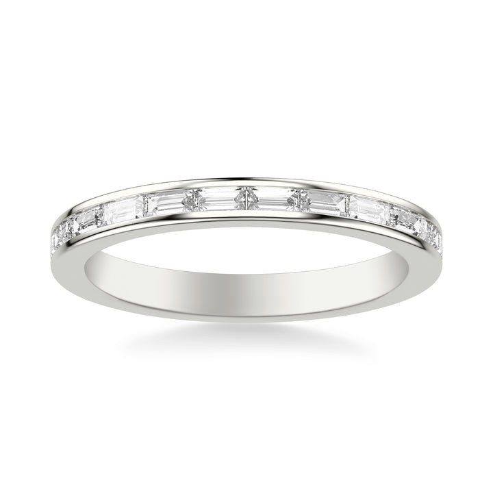 Contemporary Channel Set Baguette Diamond Wedding Band
