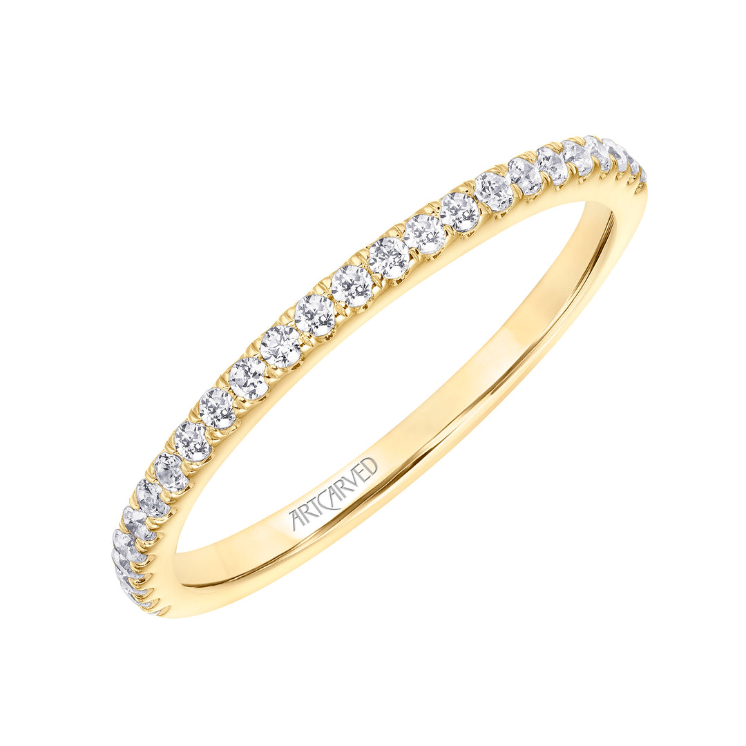 Classic Wedding Band with Round Diamonds