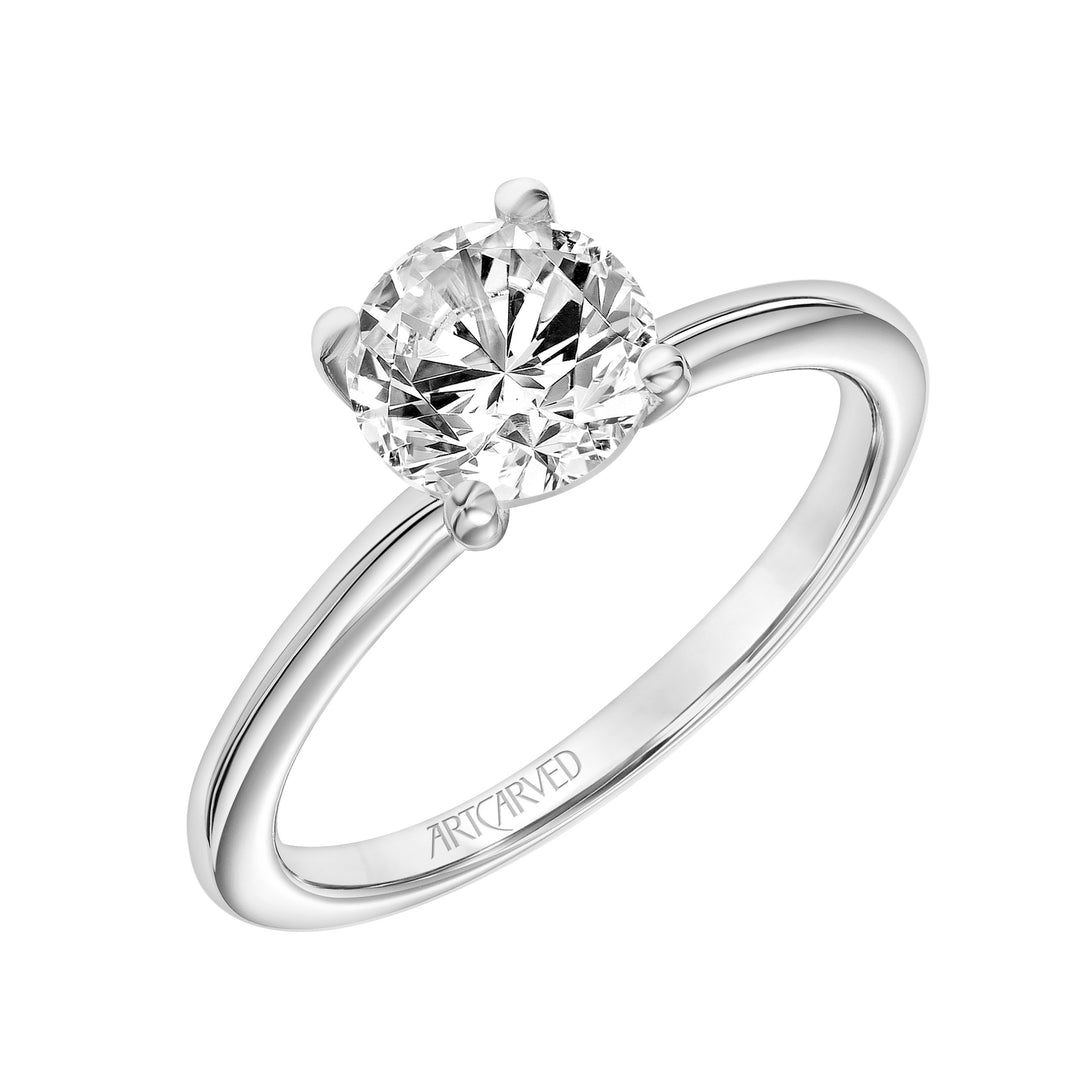 Classic Solitaire Engagement Ring.  Center Stone is not included.