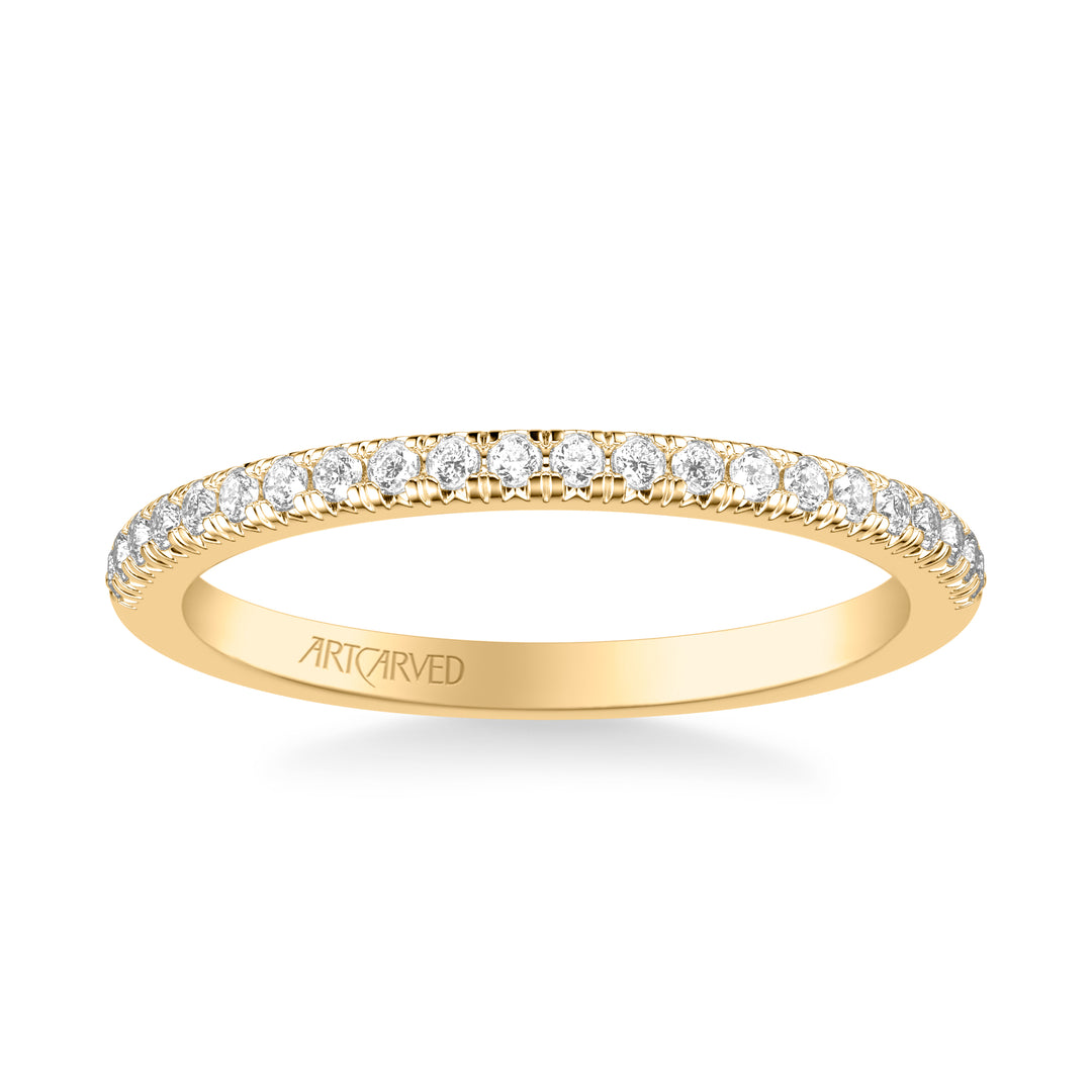 Classic Wedding Band with Round Diamonds