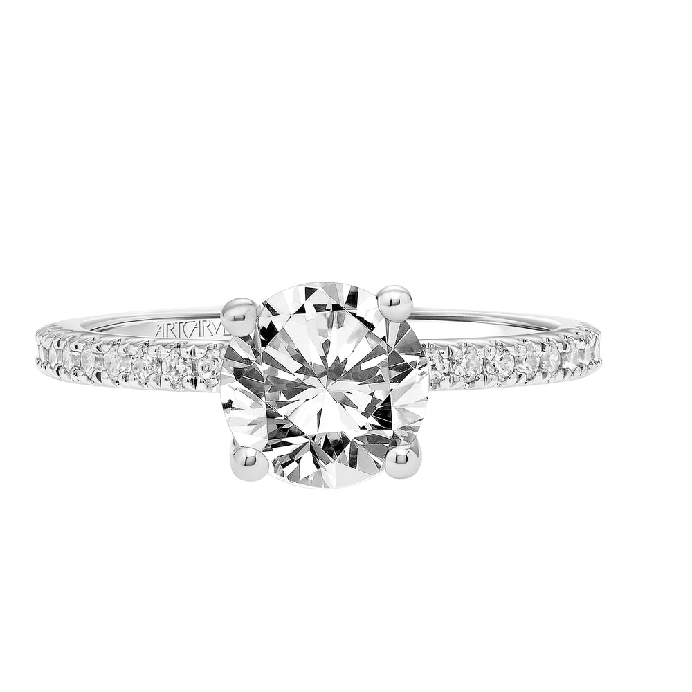 31-V803-E - ARTCARVED - Stackable Curved Band with Graduated Five-Stone Rose Cut Diamonds