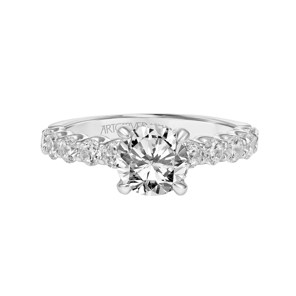 31-V864-E - ARTCARVED - Diamond Engagement Ring with U-Shaped Diamond setting