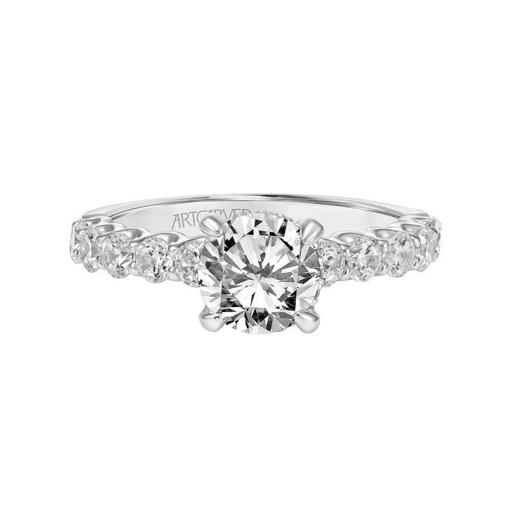 Diamond Engagement Ring with U-Shaped Diamond setting